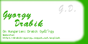 gyorgy drabik business card